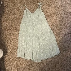 Light Green Floral Sun Dress